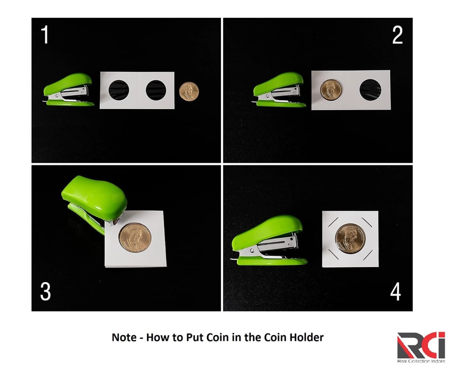 RCI Cardboard Coin Collecting Holders for Coin Collection for Supplies Size 15 to 40 mm White 10 Size 500 Holders - Image 2